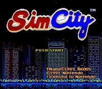 une photo d'Ã©cran de Sim City sur Nintendo Super Nes